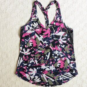 Lululemon Women Pop Cut Boom Juice Black Abstract Print Fast Lane Singlet Tank 6